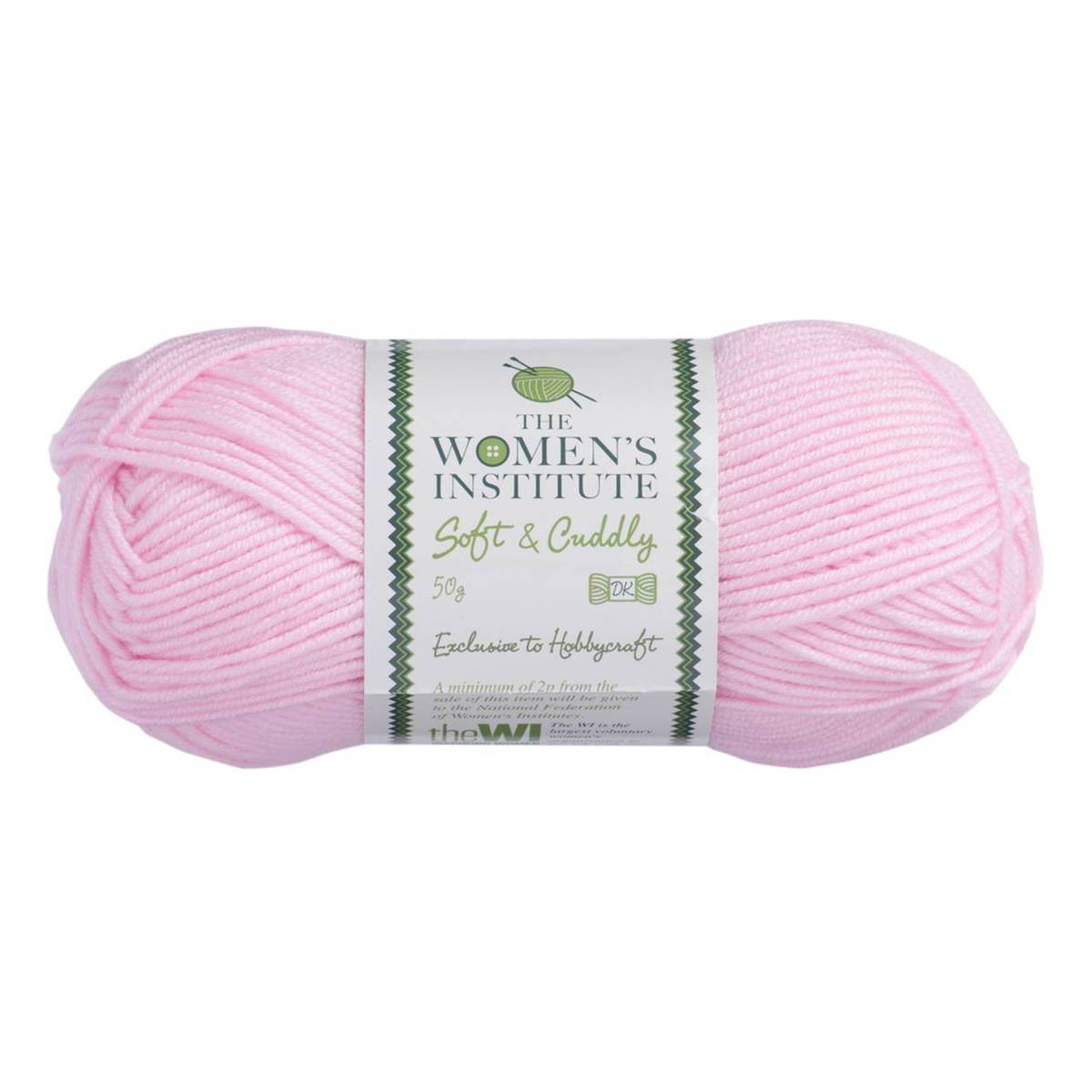 Women's Institute Light Pink Soft and Cuddly DK Yarn 50g