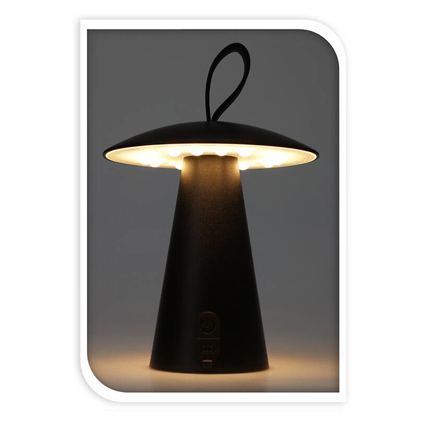 Lampa stołowa Grzybek LED ze ściemniaczem czarna