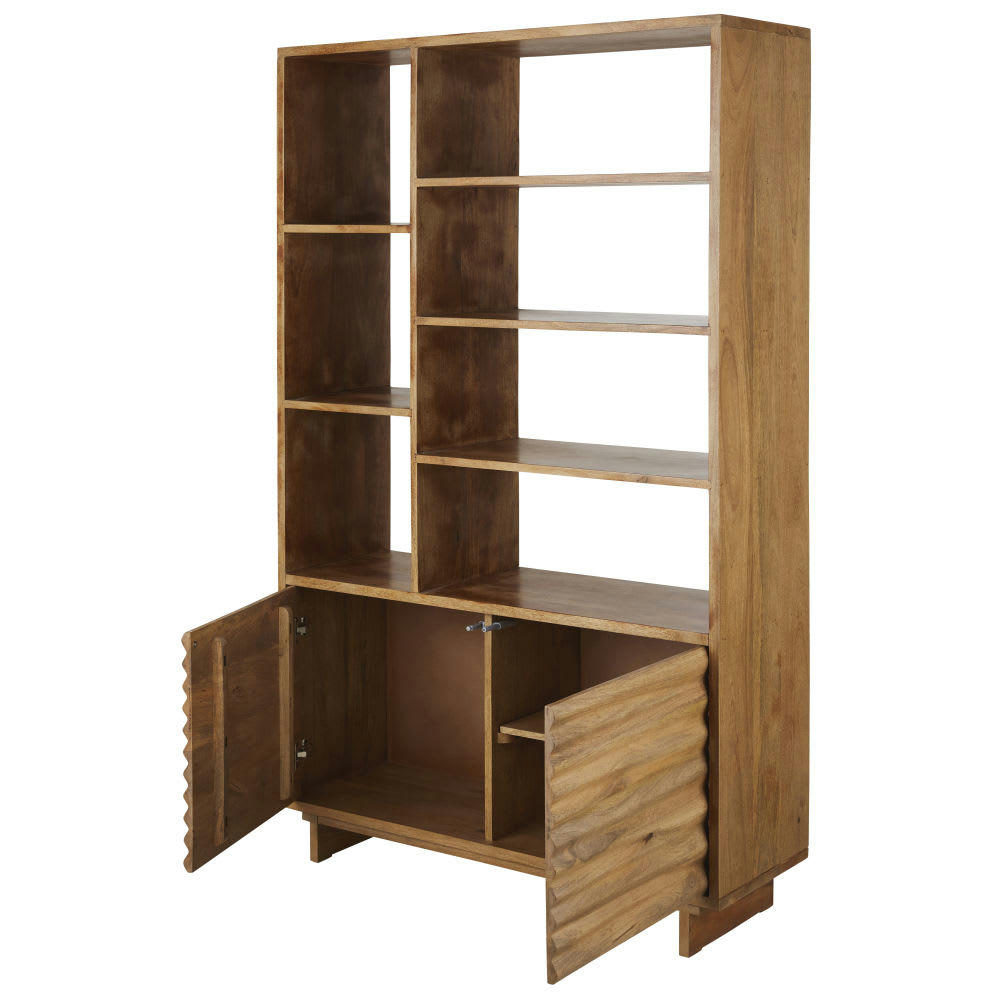 Aveiro - Etagère 2 portes marron