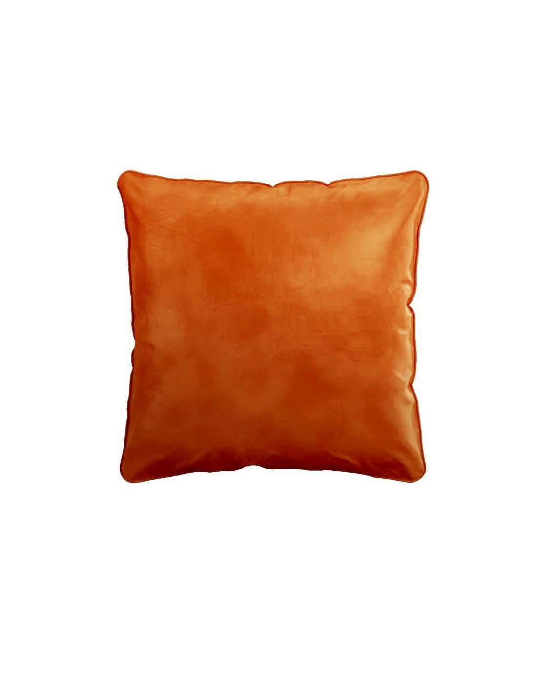 COUSSIN DÉCO - Coussin garni en velours terracotta