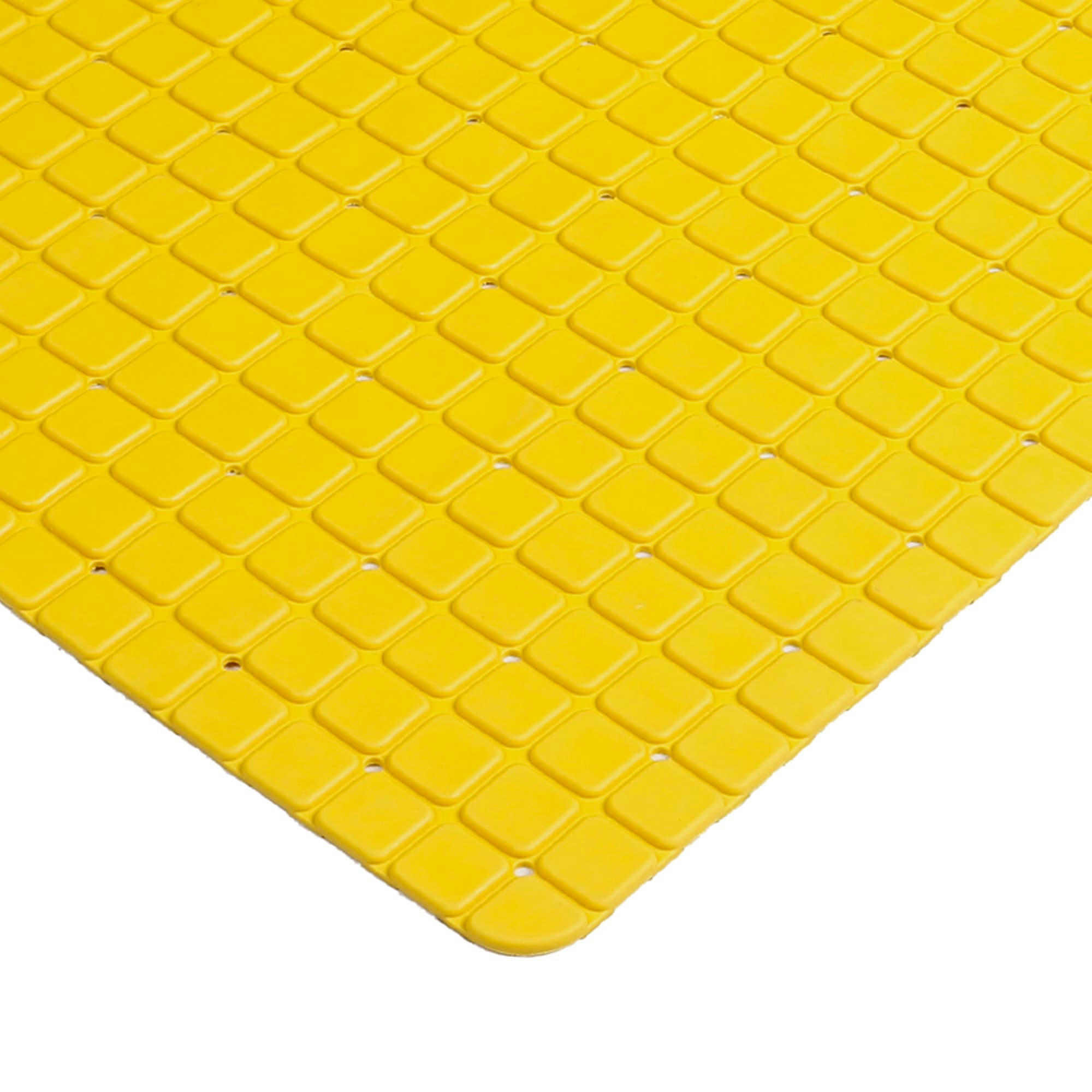 - Tapis fond de baignoire antidérapant PVC jaune mosaic
