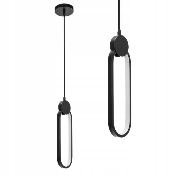 Lampa Sufitowa Wisząca Metal Black Led App851-Cp