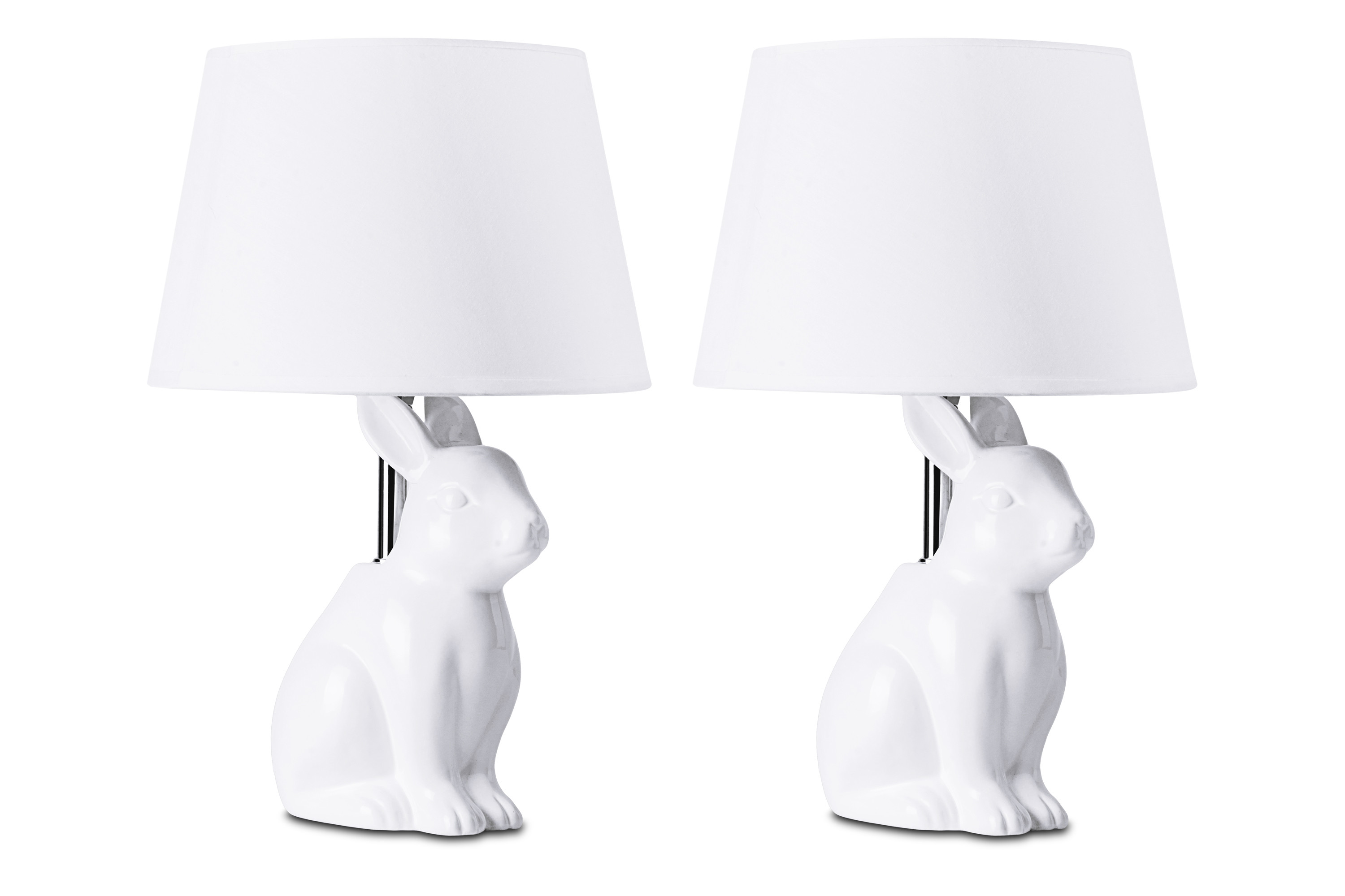 KONSIMO LEPUS zestaw dwóch lampek ozdobnych ceramiczny królik