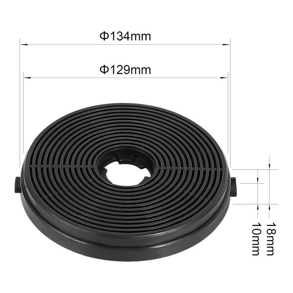 Filtre à charbon pour hotte, CARBFLT135