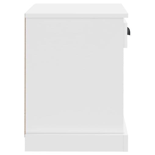 NNEVL Bedside Cabinet White 43x36x50 cm