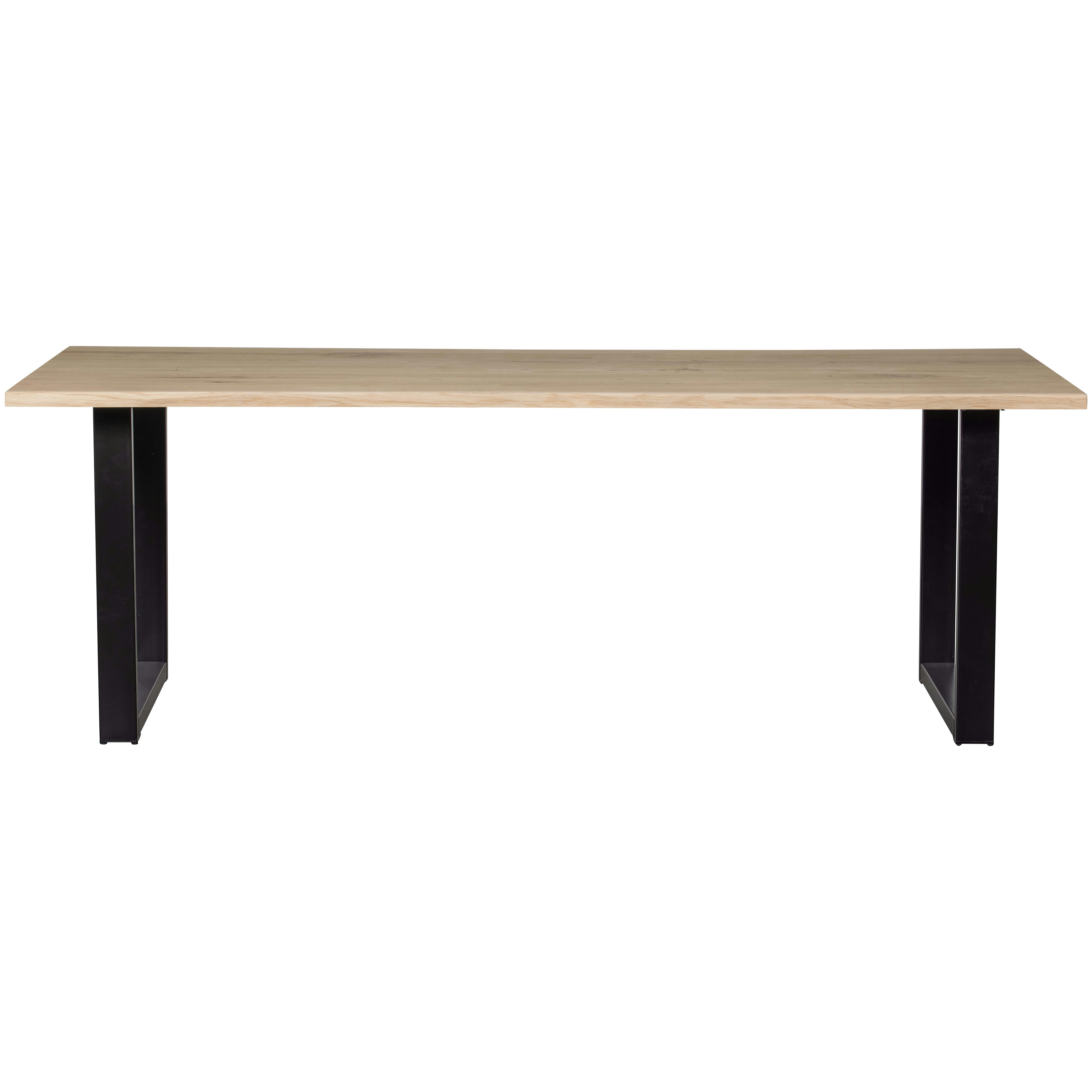 TABLO - Table à manger en chêne 6-8 personnes, marron, 220x90 cm