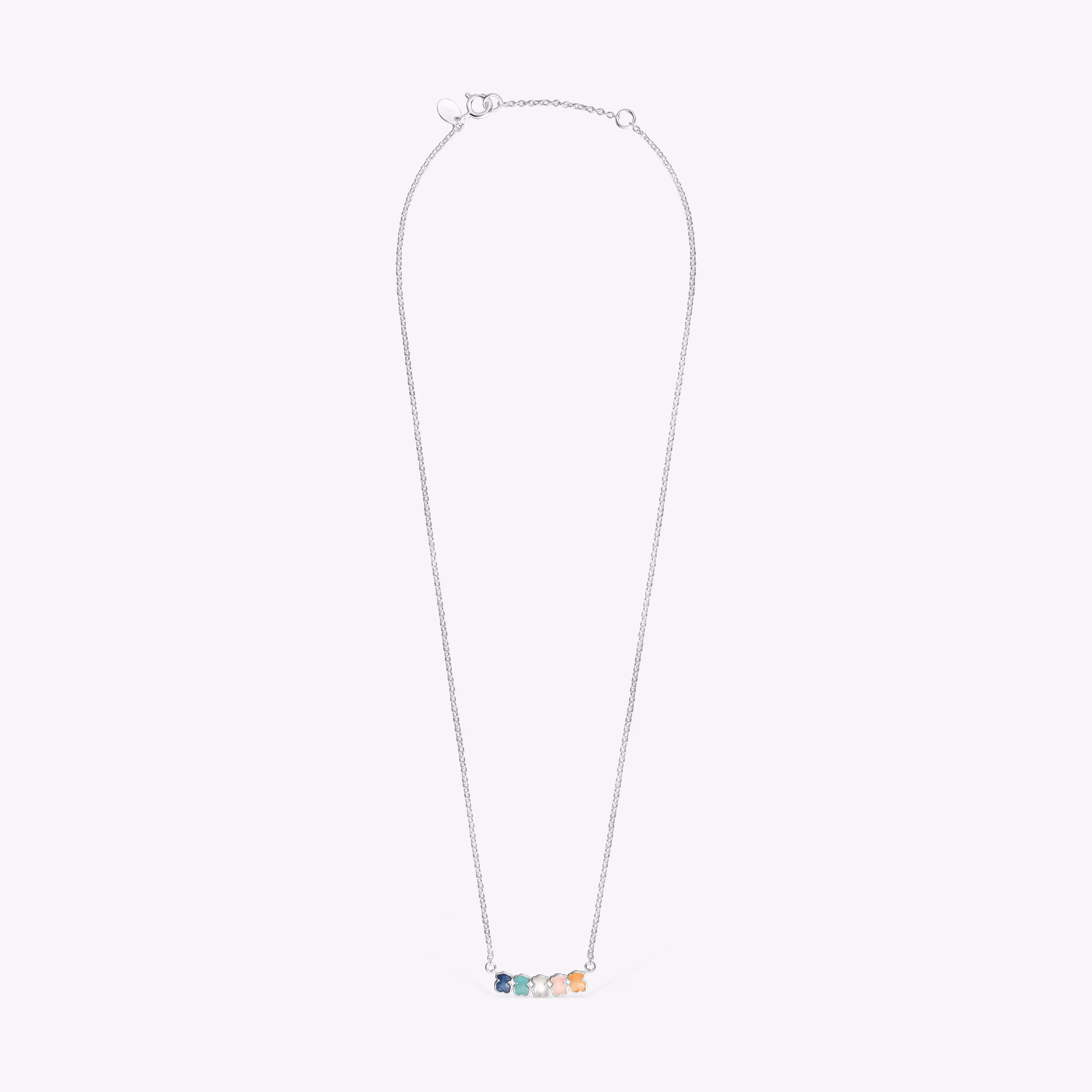 Collar de plata con gemas Mini Color
