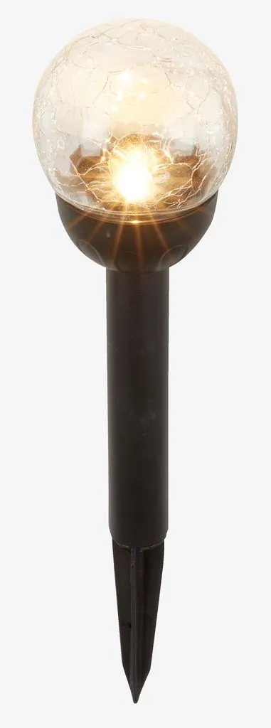 Solcellelamp SVARTAND Ø8xH35cm sort