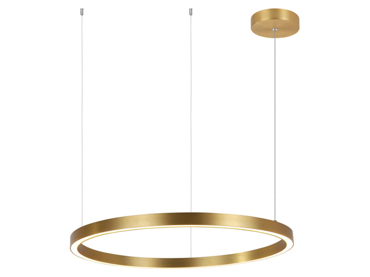 Lampa wisząca Midway LED 60 cm aluminiowa złota