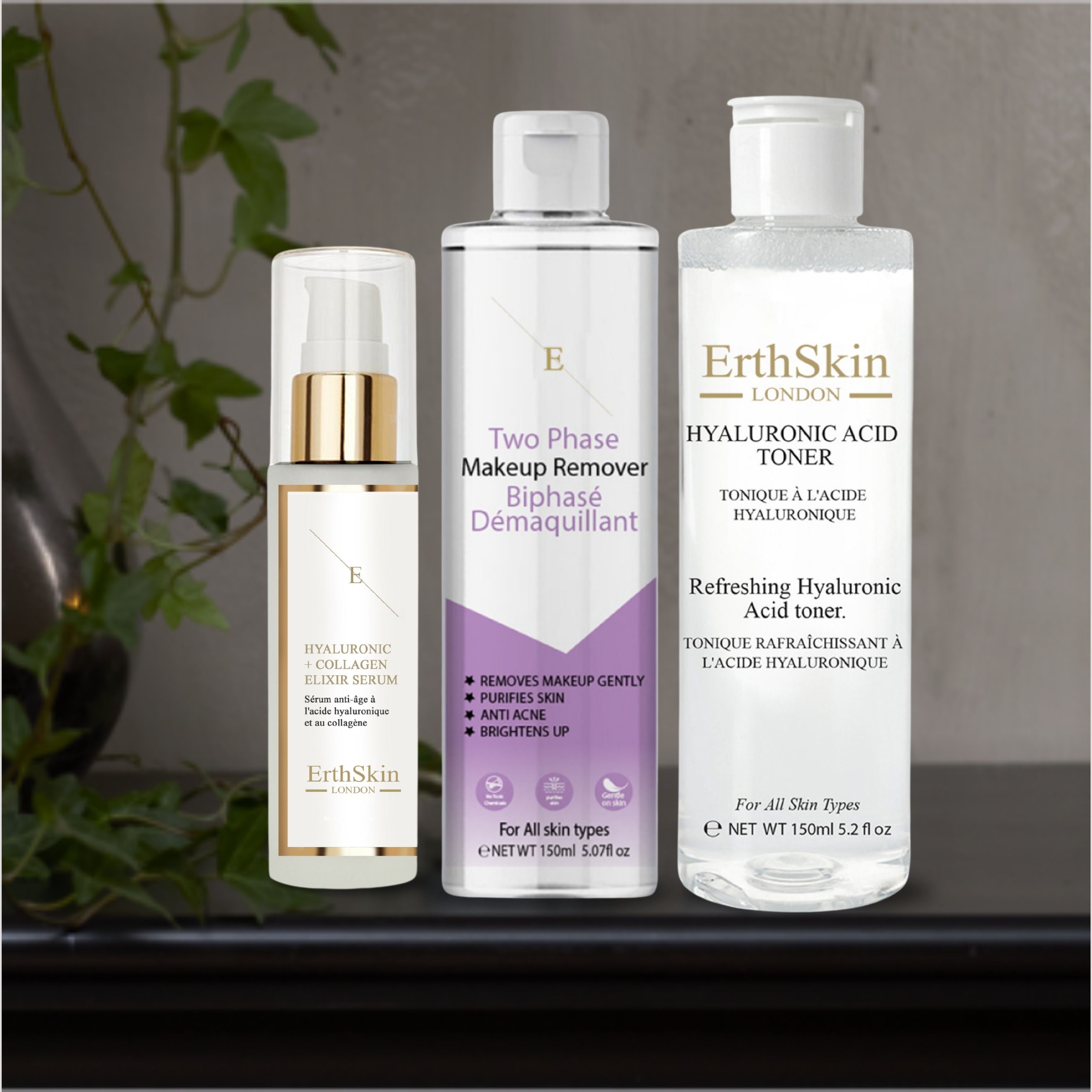 Erth Skin London Cleanse, Tone & Revitalize Set