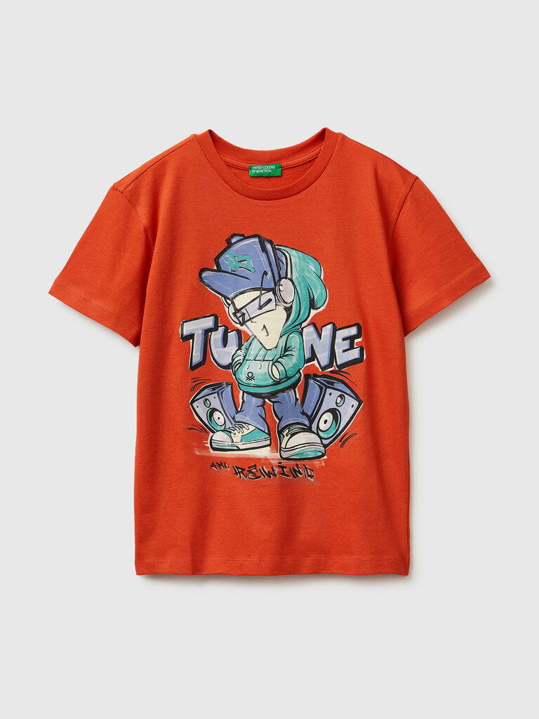 Organic cotton printed T-shirt