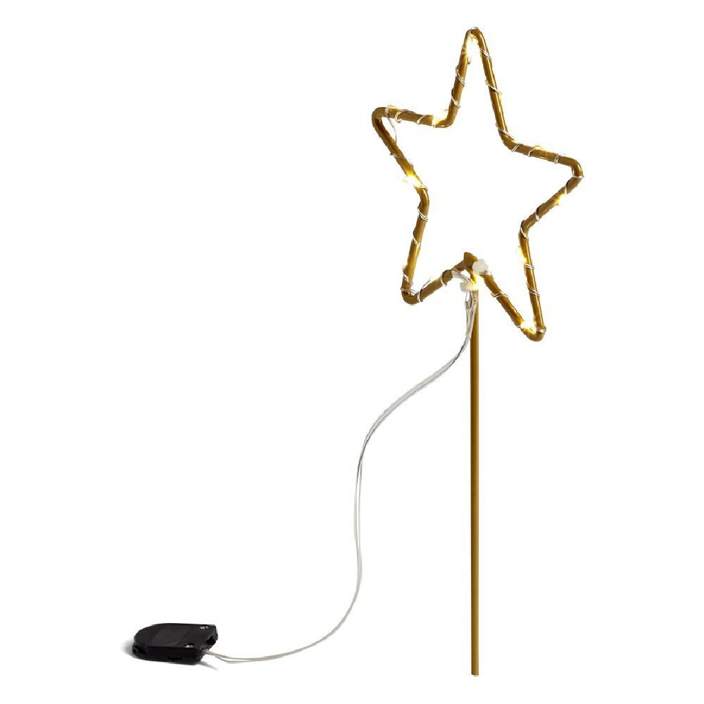 étoile lumineuse à planter 12LED blanc chaud H25cm