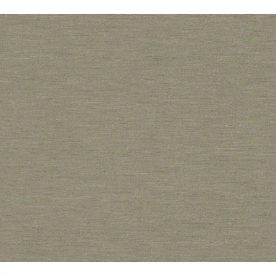 Livingwalls behang effen groen en khaki groen - 53 cm x 10.05 m