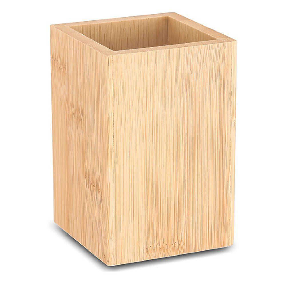Gobelet de salle de bain en bambou naturel