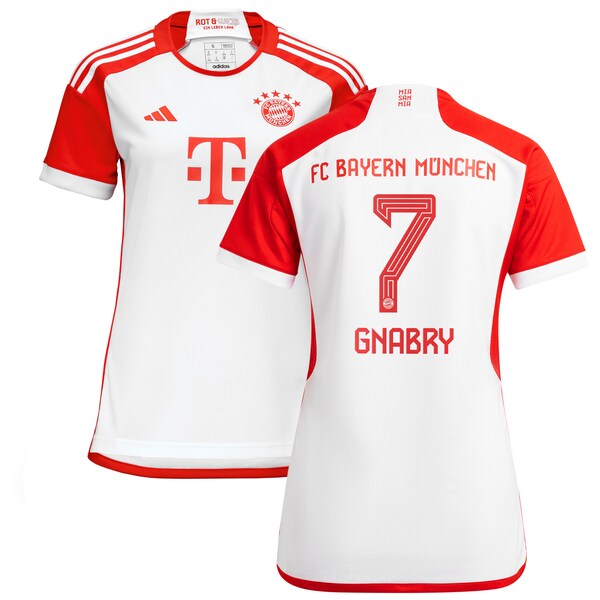 Serge Gnabry Bayern Munich adidas Women's 2023/24 Home Replica Jersey - White/Black
