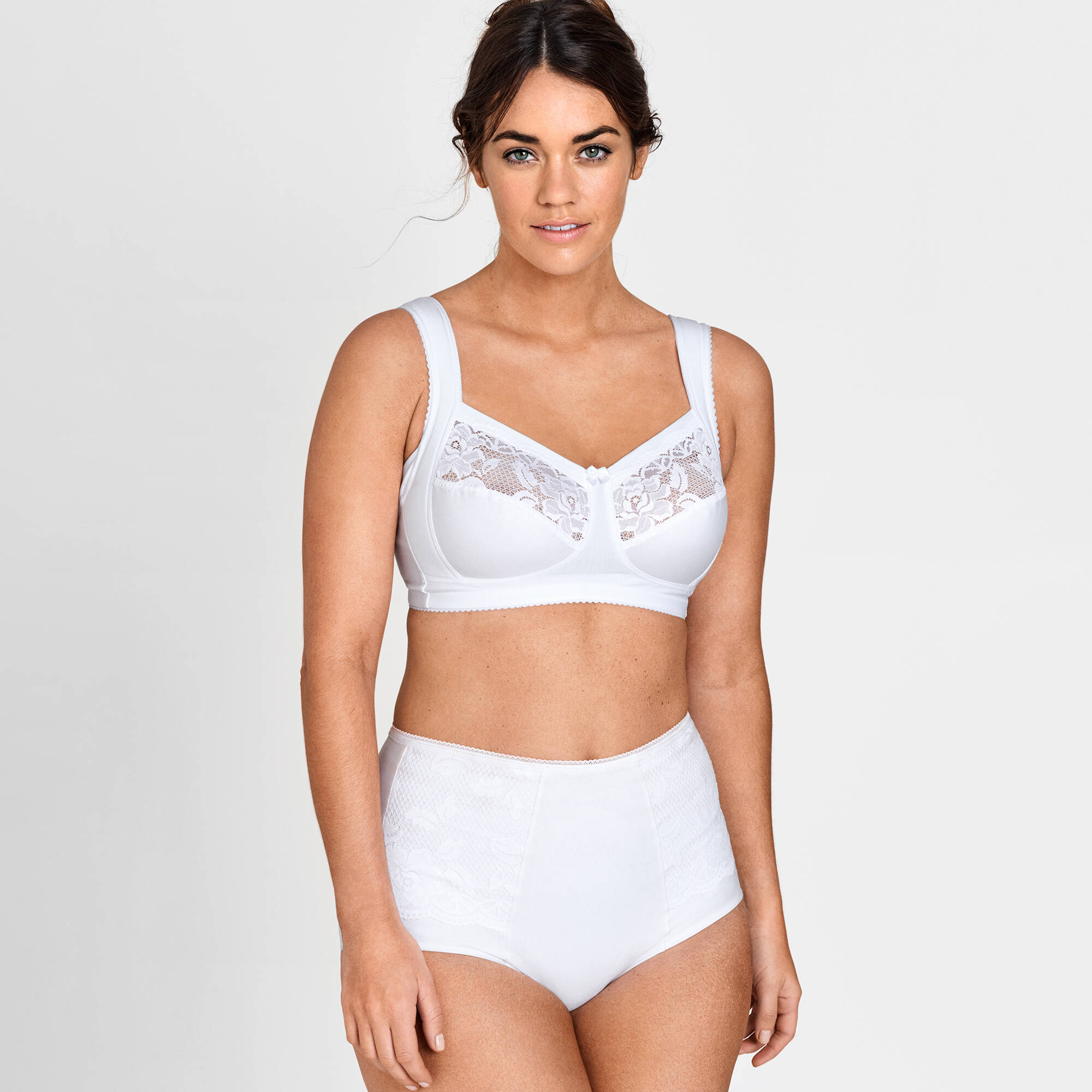 Soutien-gorge coton et dentelle - sans armatures