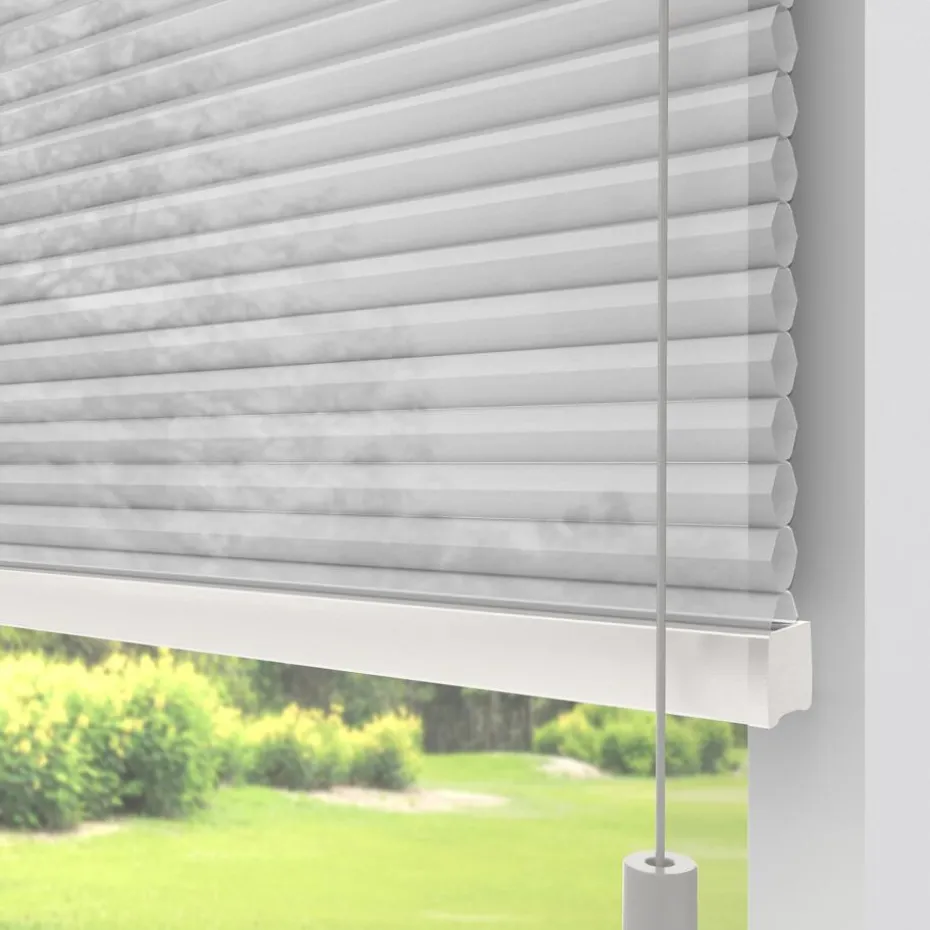 Kwantum Plisségordijnen | Fenstr Dubbel Plissé Elena  Lichtdoorlatend Wit