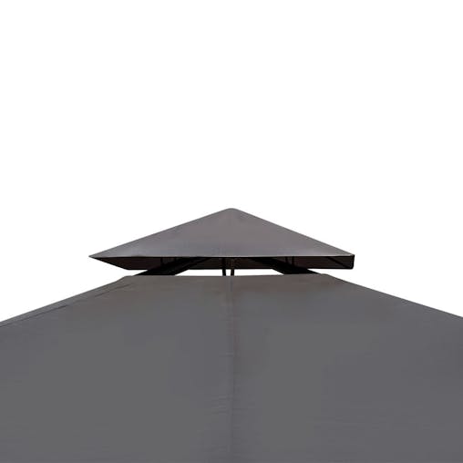 NNEVL Poly Rattan Gazebo with Dark Grey Roof 3 x 3 m