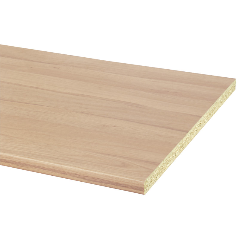 Plan de travail en bois aggloméré chêne européen 182 x 60 x 2,8 cm CANDO