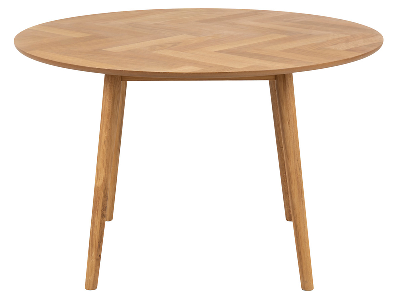 Stół okrągły Nagano 120 cm fornirowany w jodełkę