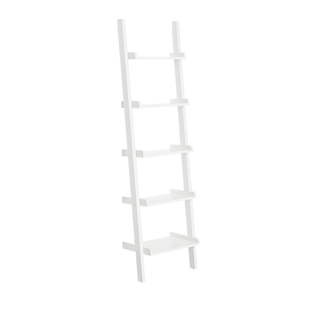 SoBuy Regał na książki z 5 półkami Biały 56x32.5x190cm Nowoczesny FRG17-W