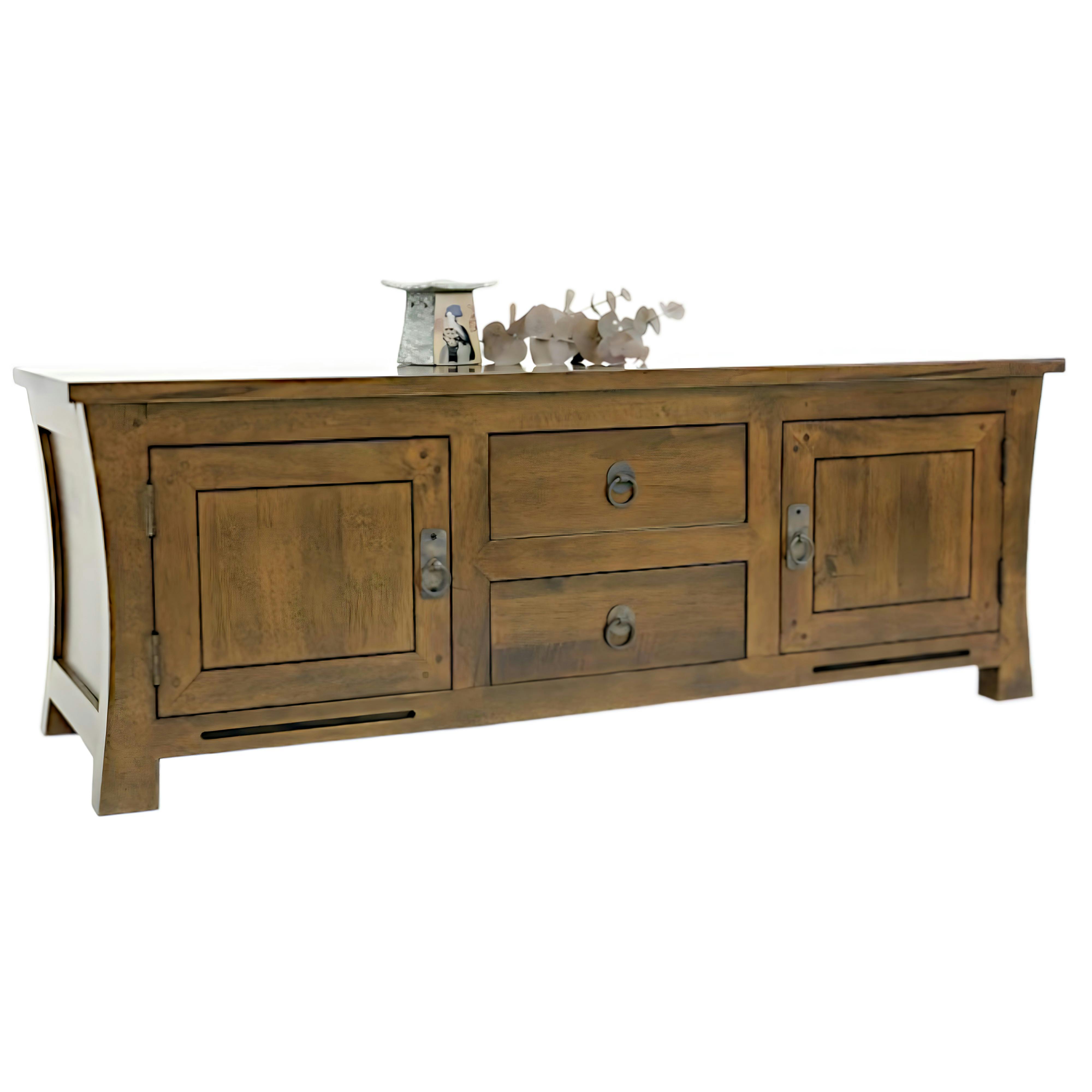 Buffet asiatique 2 portes hévéa 125cm MAORI