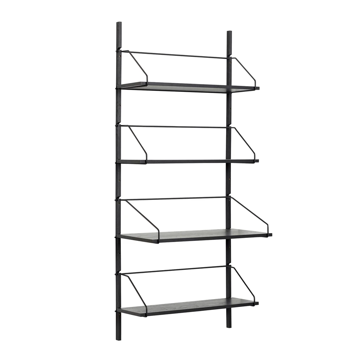 Hübsch Interior - Norm Wandregal mit 4 Böden, H 181 cm, schwarz