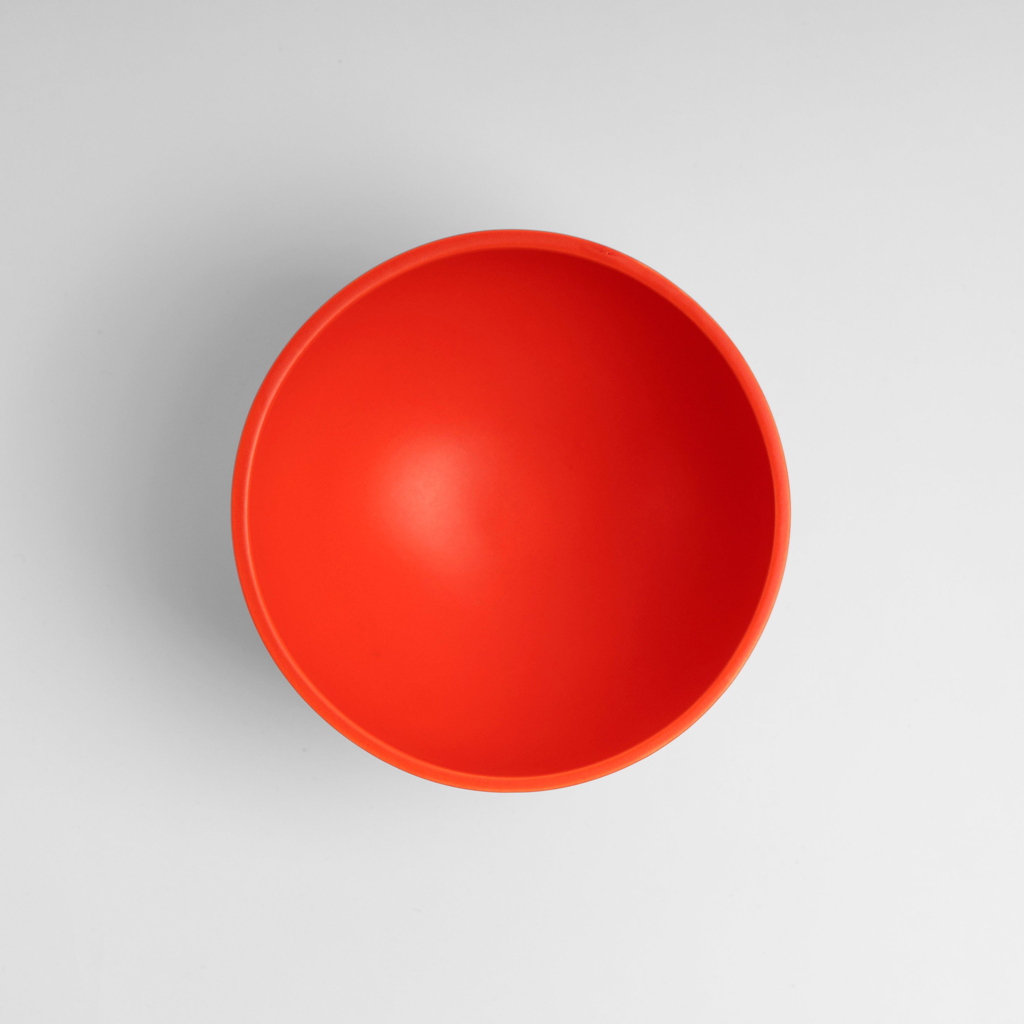 Medium Strong Coral Modern Pedestal Bowl