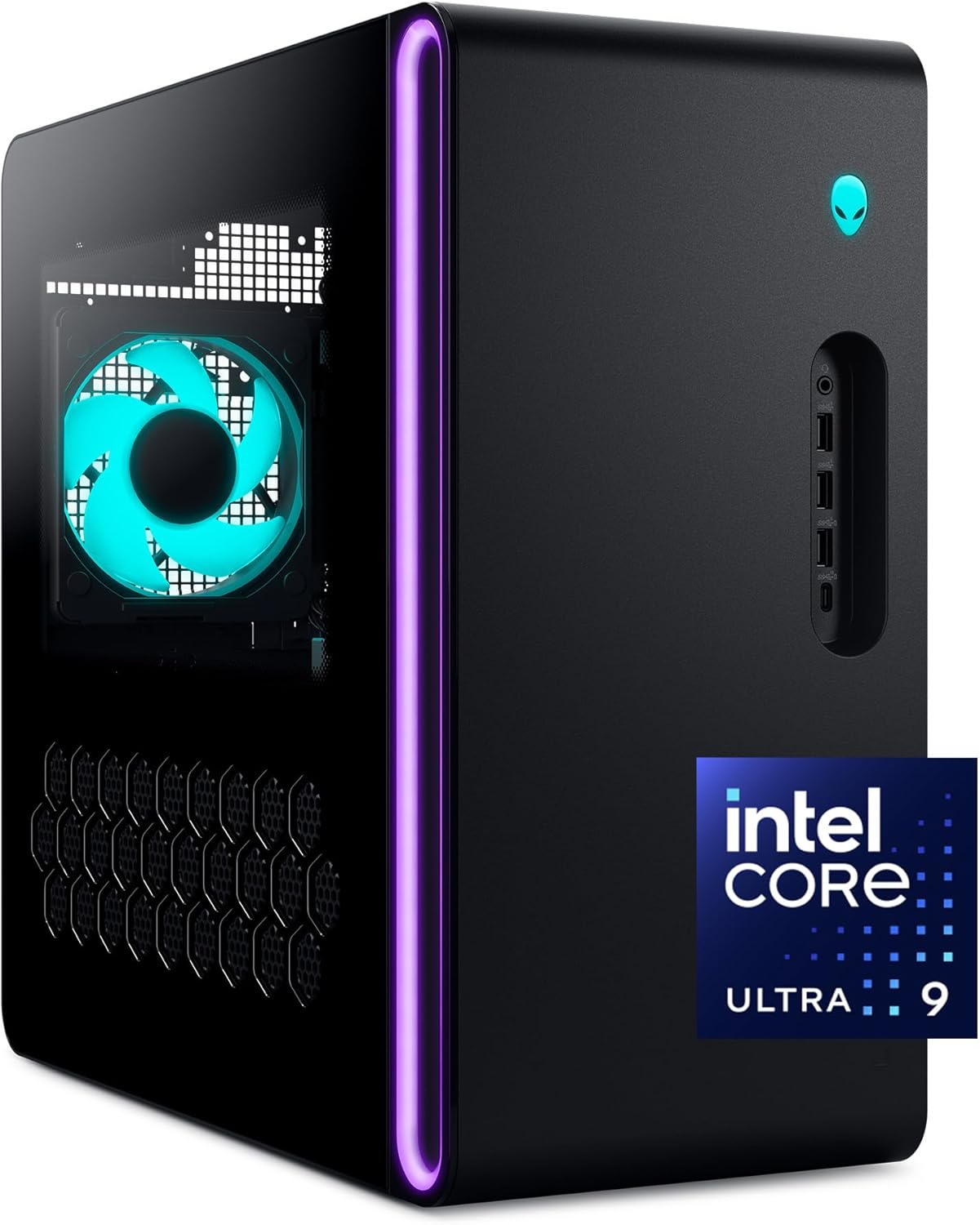 Alienware Aurora Gaming Desktop ACT1250 - Intel Core Ultra 9 285 Processor  Liquid Cooled  NVIDIA GeForce RTX 5080  32GB DDR5 RAM  1TB SSD  1000W Platinum Rated PSU  Windows 11 Home - Clear Panel