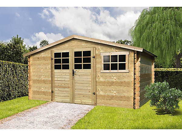 Abri jardin bois traditionnel 11.56 m2388 x 298 x 218 cm28mm
