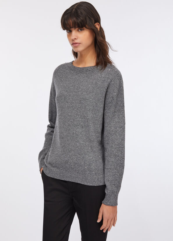 Maglia con micro paillettes