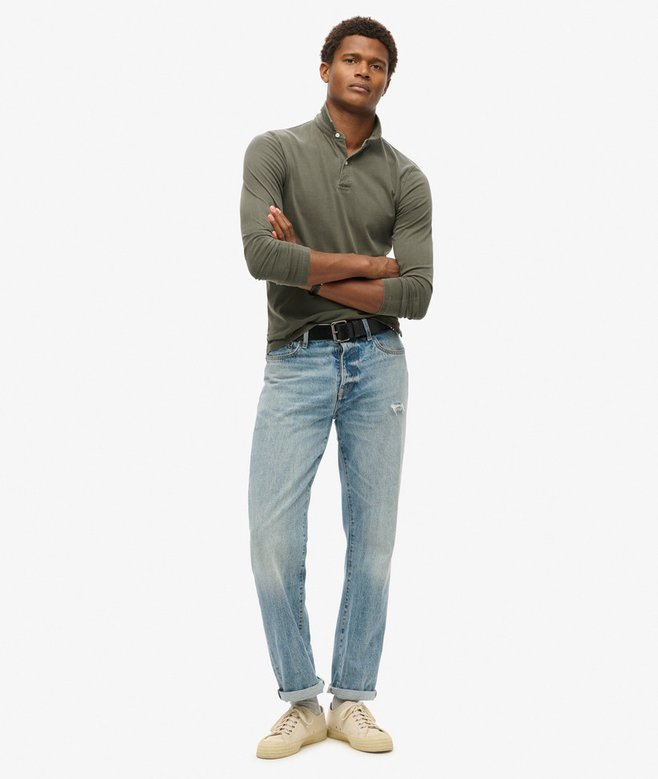 Studios Long Sleeve Jersey Polo Shirt
