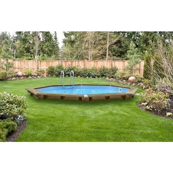 Schwimmbecken »Java«, rund, BxH: 530x136 cm, Holz