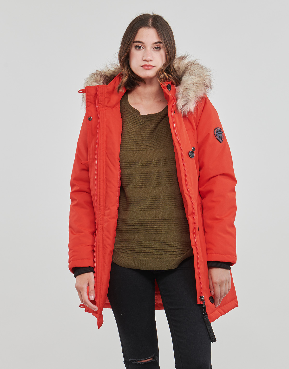 Only - ONLIRIS FUR WINTER PARKA CC OTW - Red