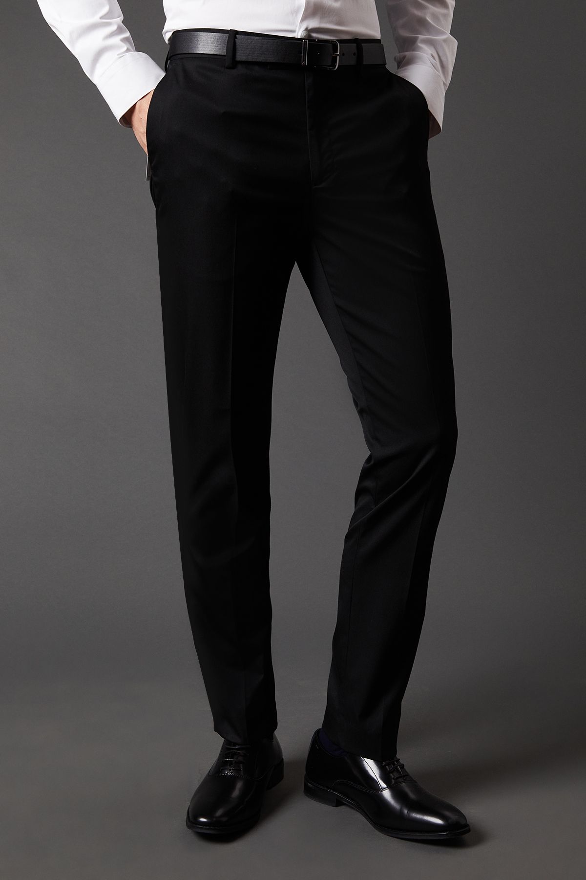 Burton Black Skinny Fit Tuxedo Suit Trouser