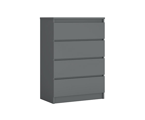 Commode Avec 4 Tiroirs Anthracite, 70 X 39 X 101 Cm