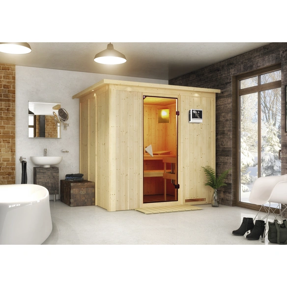 Sauna »Olai«, inkl. 3.6 kW Saunaofen mit externer Steuerung, für 3 Personen