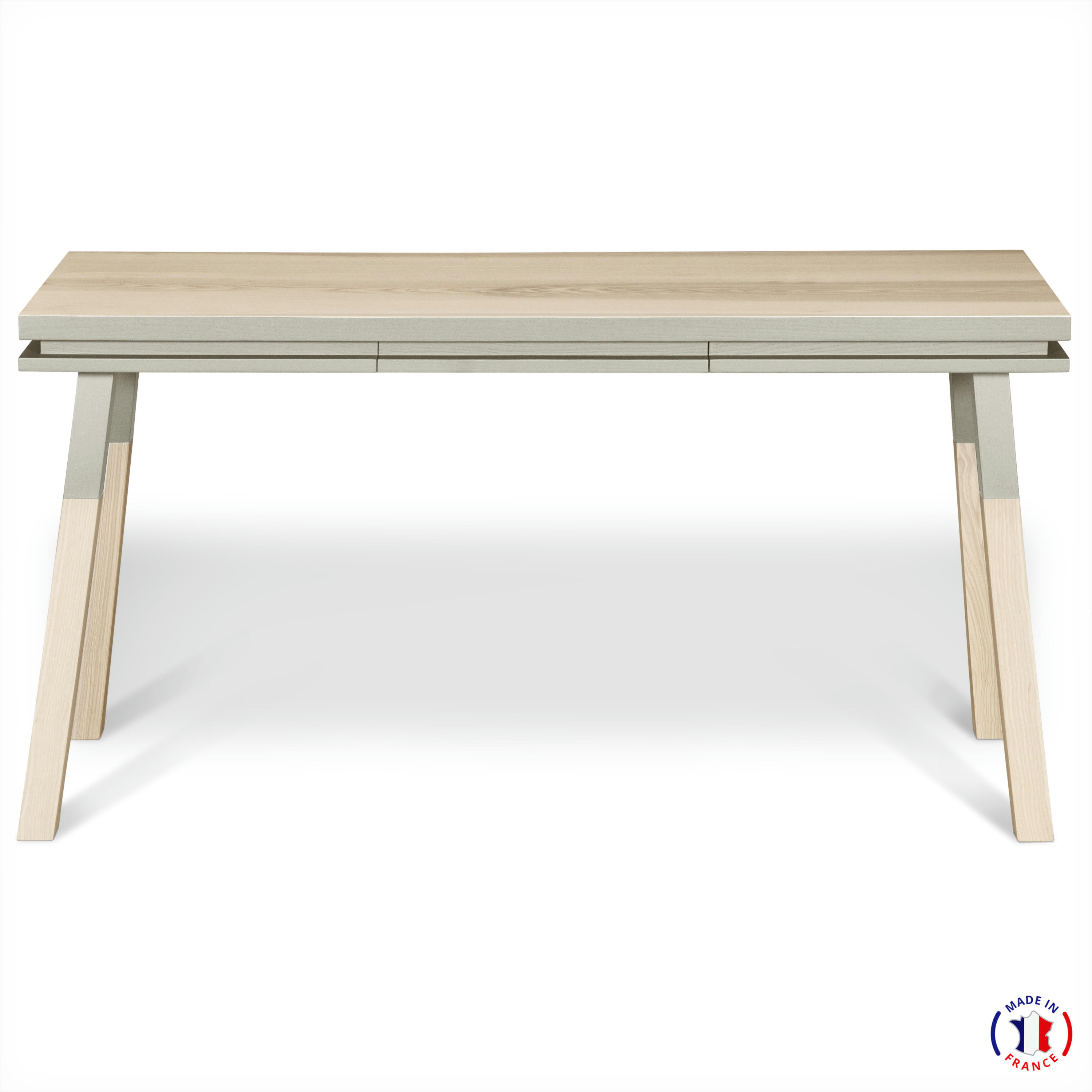 EGEE - Bureau Console rectangulaire 140 cm, 100% frêne massif