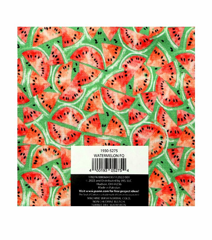 Watermelon 1-Piece Cotton Fabric Quarter