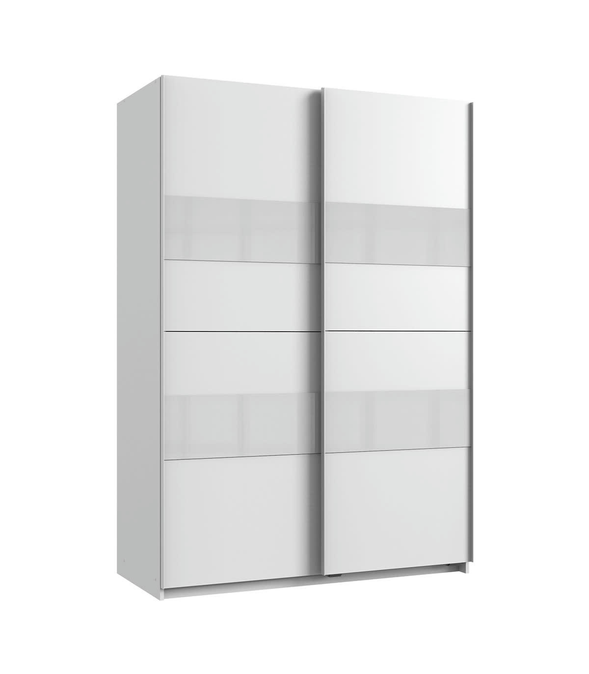 - Armoire 2 portes coulissantes avec insert - L135 cm