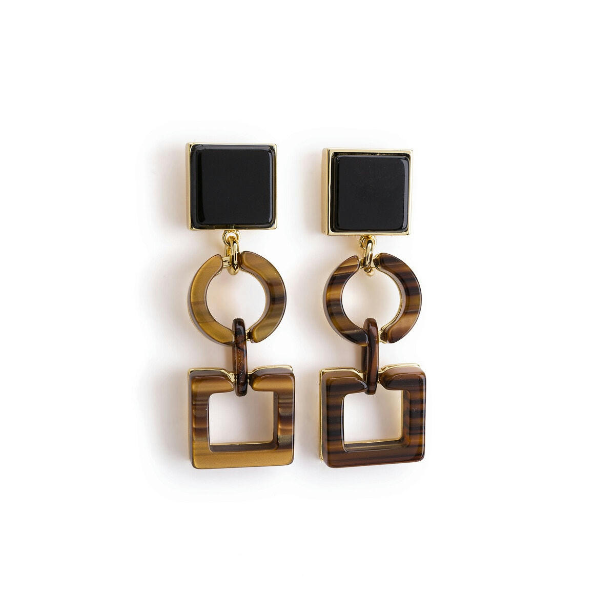 Boucles d'oreilles pendentifs effet écaille