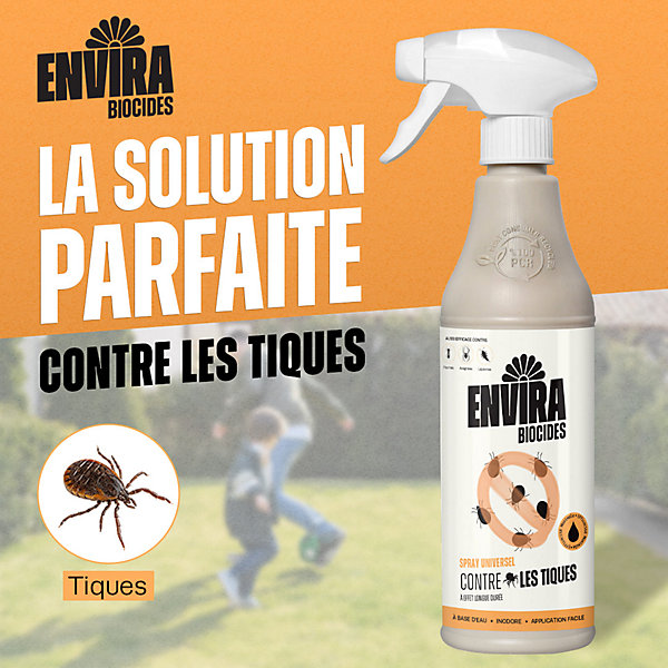 Envira Spray Anti-Tiques avec Pulvérisateur a Pression - Protection Rapide et Efficace 2X5L   Pulvérisateur