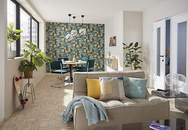 Parquet massif à coller Mosaïque bâtons rompus en chêne brut