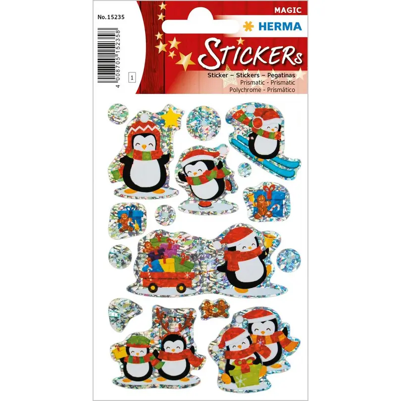 Sticker 8er-Set Winterpinguine