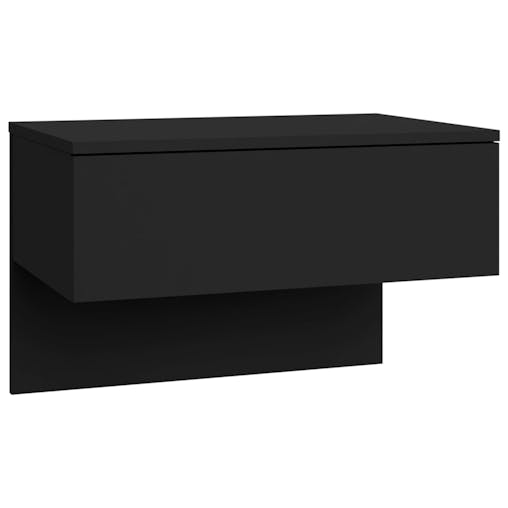 NNEVL Wall-mounted Bedside Cabinets 2 pcs Black