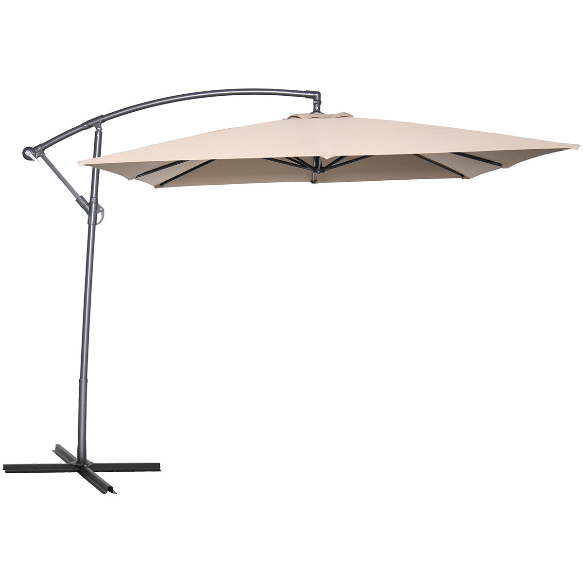 Garden Impressions zweefparasol Corfu taupe met voet - 250x250 cm