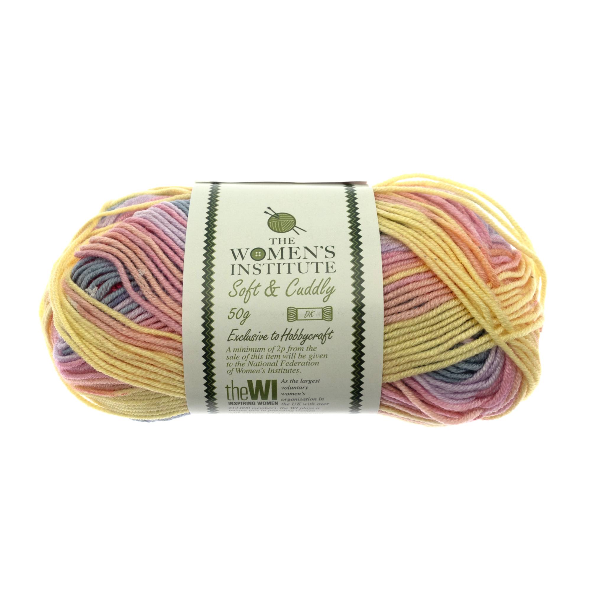 Women's Institute Bright Multi Soft and Cuddly DK Yarn 50g