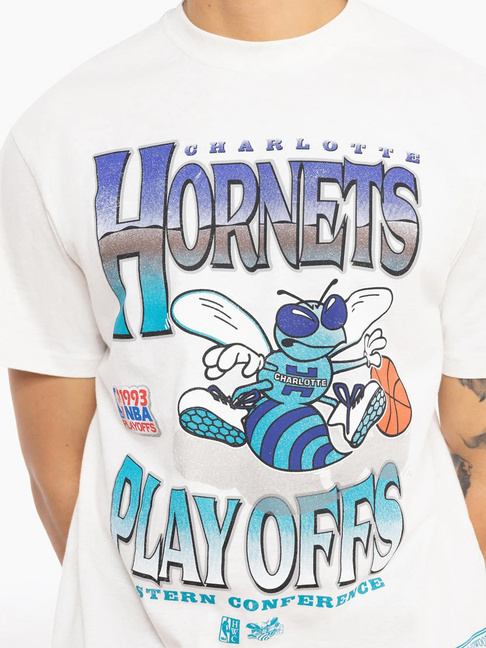 Chrome Hornets 1993 NBA Playoffs T-Shirt