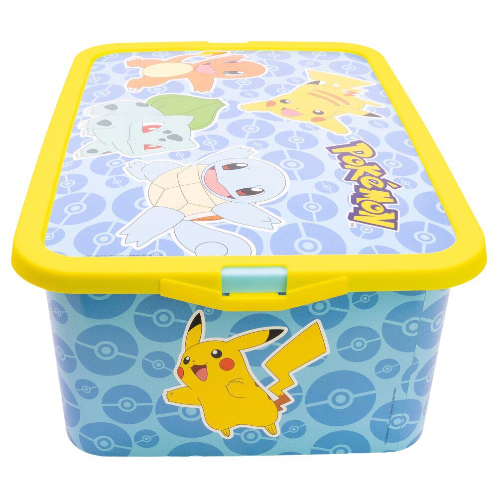 Box de rangement Pokémon 13L plastique bleu 40x30xH15,5cm