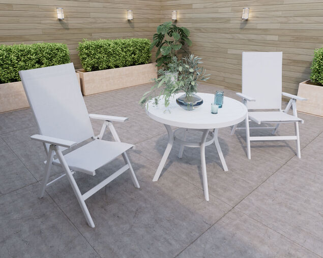 Frankie-Jette 3 Piece Chat Setting - Bone